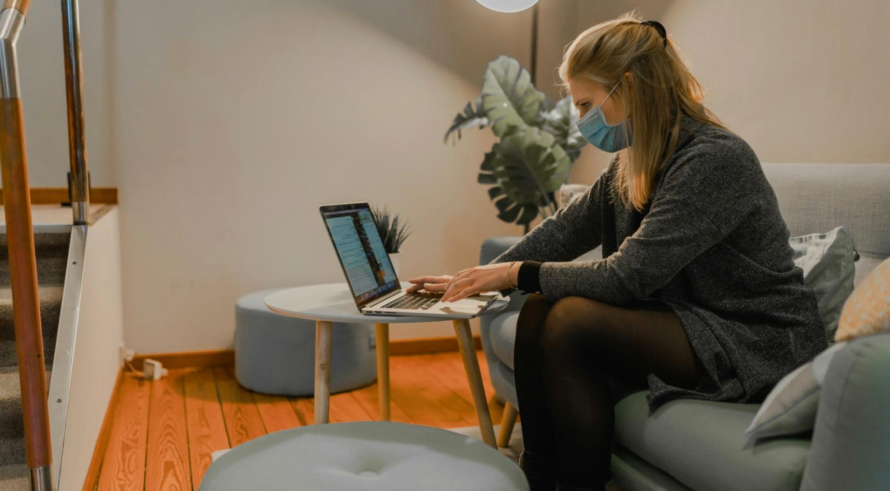 Student working with SEO analytics dashboard and keyword research tools